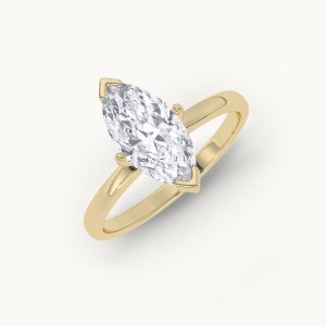 Marquise Shape Solitaire lab Diamond Ring