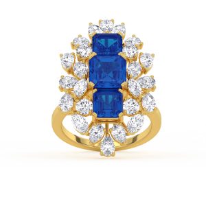 Blue Sapphire Designer Cocktail Ring