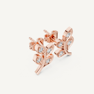 Diamond Leaf Earrings