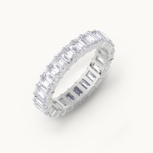 Emerald Infinity Band with Lab Diamonds