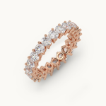 Round infinity band with Lab Diamonds