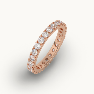 Delicate Round infinity band with Lab Diamonds