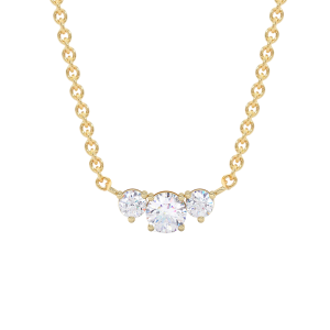 Three Solitaire Round Pendant