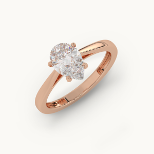 Pear Shape Solitaire lab Diamond Ring