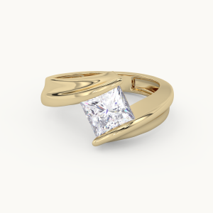 Princess Shape Solitaire lab Diamond Ring